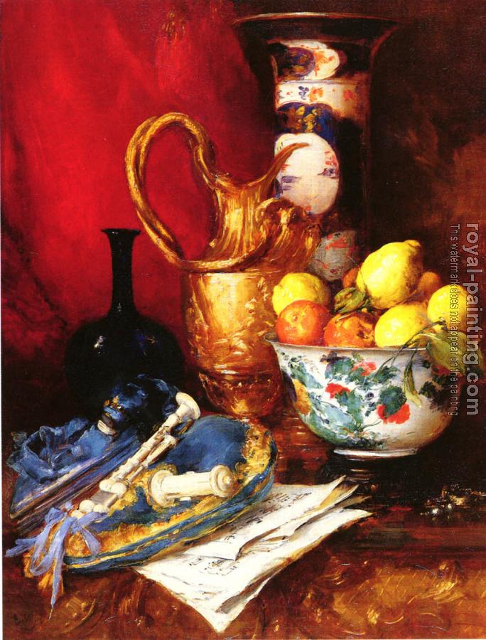 Antoine Vollon : A Still Life with a Bowl of Fruit